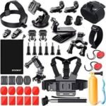 Dream 40 in 1 Action Camera Accessories Kit Set Bundle Chest Strap Head Strap Long Screw Wrist Strap for GoPro Hero 5 4 3+ Strap??(Black)